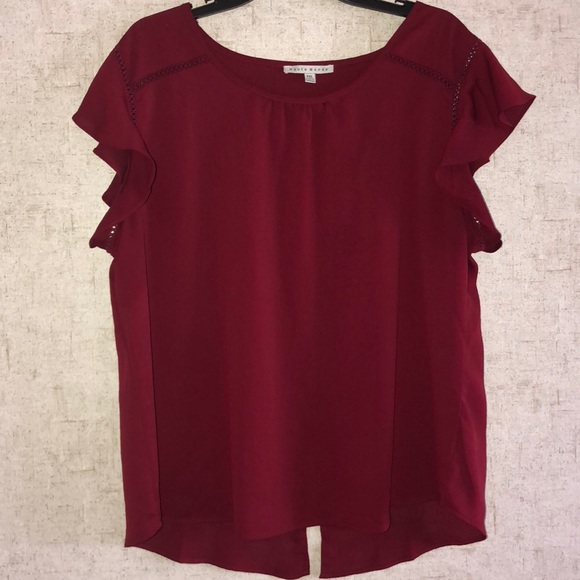 Haute Monde Tops - Haute Monde Flutter Sleeve Blouse